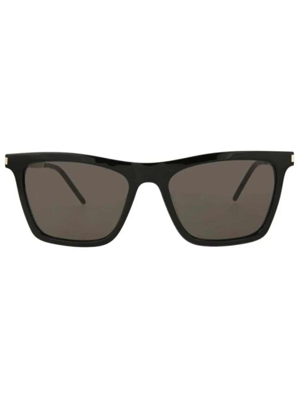 New Saint Laurent Women's Sunglasses Square Rectangle Acetate Frame Black Silver